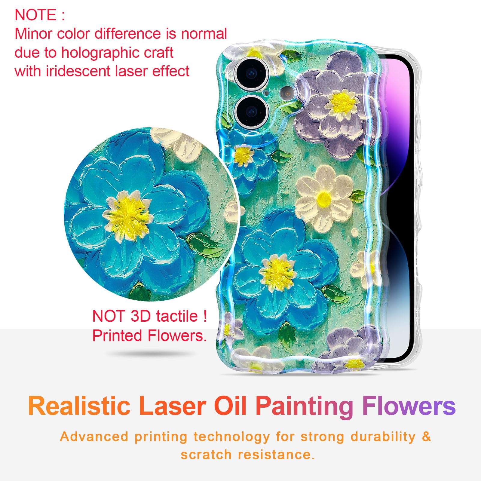 Amazon.co.jp: EYZUTAK iPhone 17用ケース、カラフルなレトロな油絵の